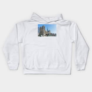 Paris Notre Dame Cathedral view Kids Hoodie